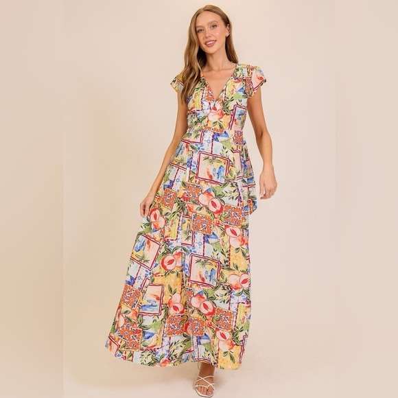 Hi, It’s Birdie Dresses & Skirts - 177 - Tropic Fruit Wrap Maxi Dress